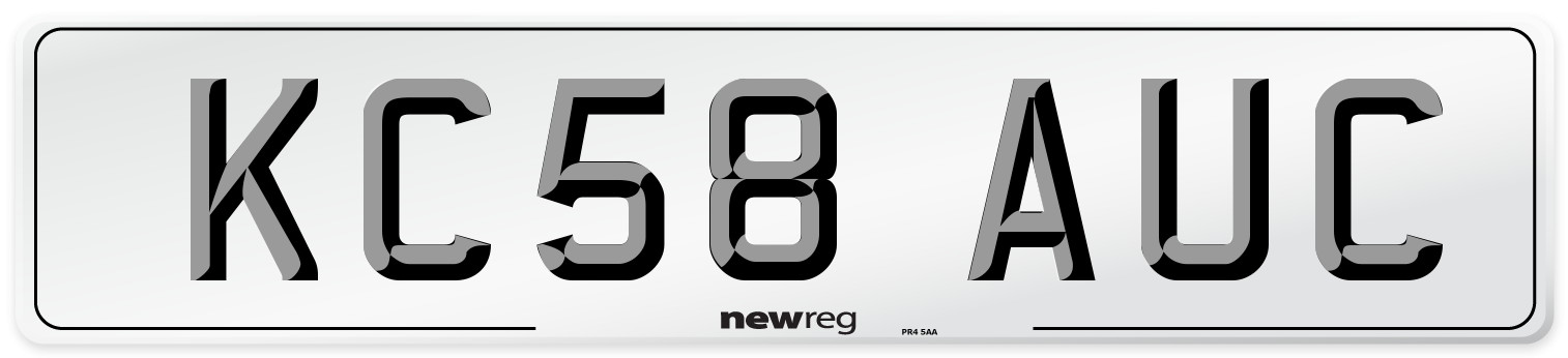 KC58 AUC Number Plate from New Reg
